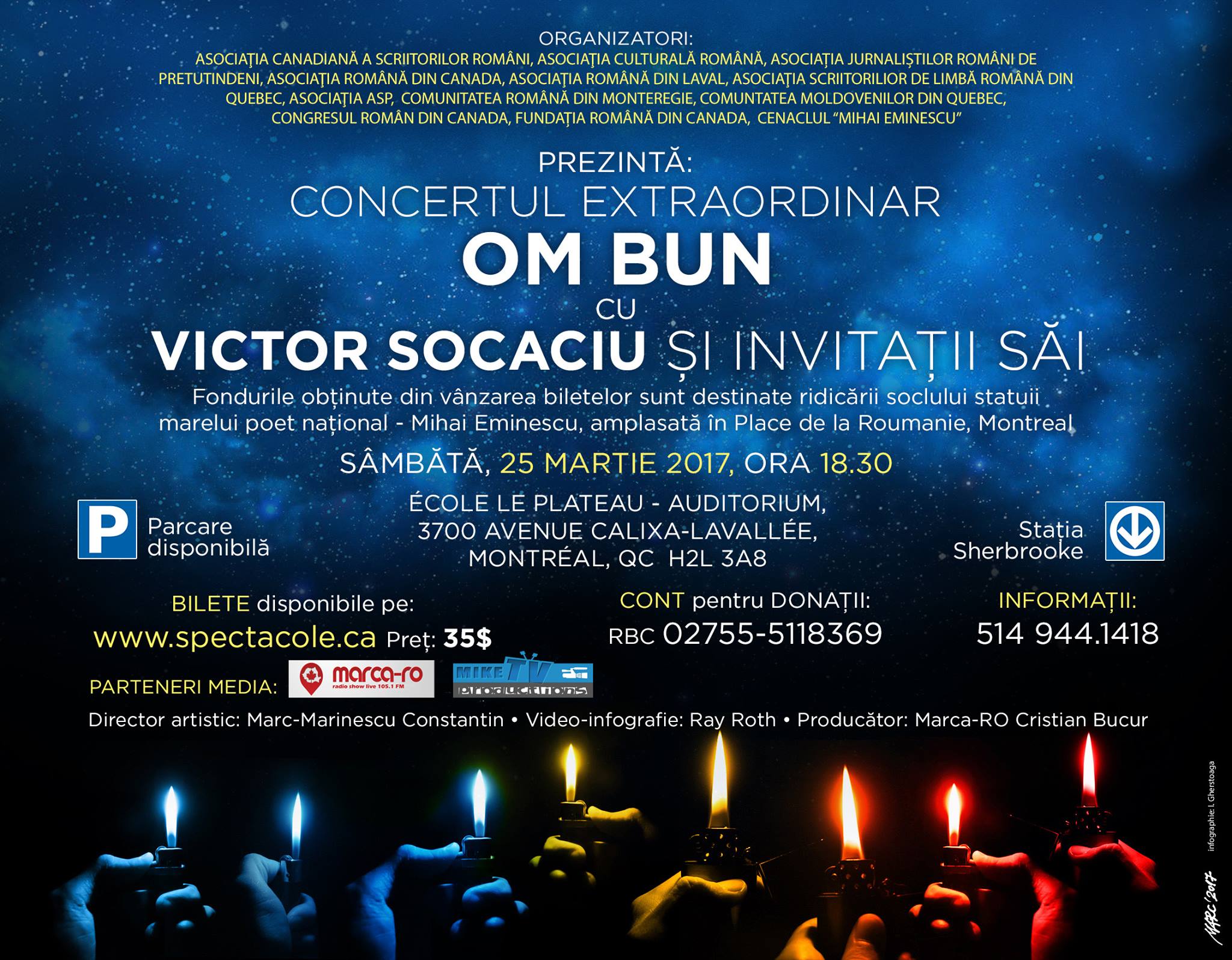 Concert OM BUN. Victor Socaciu Montreal 23 martie 2017